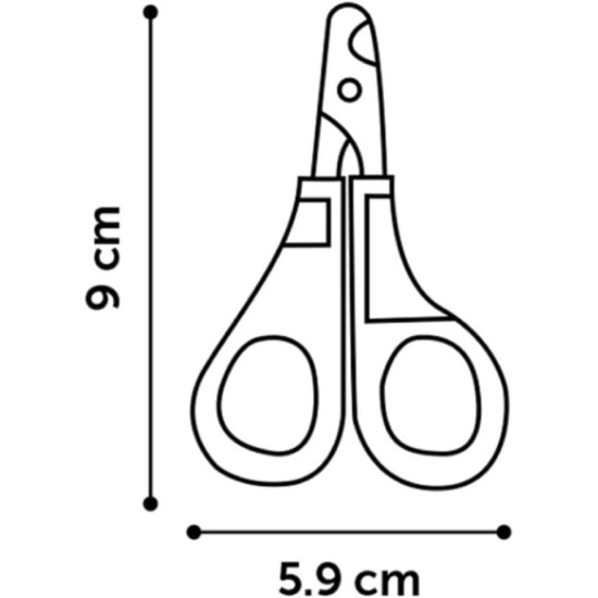 GROO'ME Nail Scissors for Cats White/Red GROO'ME Nail Scissors for Cats White/Red