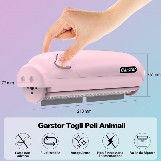 Garstor Cat Hair Remover, Dog Hair Remover, Pet Hair Remover, Lint Roller, Lint Brush for Pet Hair, Sofa, Bed, Carpet, Scratching Post, Pink Garstor Cat Hair Remover, Dog Hair Remover, Pet Hair Remover, Lint Roller, Lint Brush for Pet Hair, Sofa, Bed, Carpet, Scratching Post, Pink