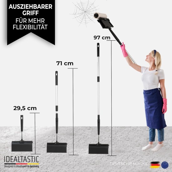 IDEALTASTIC Lint Roller Pet Hair & Clothes in Value Pack with 2 x Handles and 5 x 105 Sheets I Lint Remover Clothing Extra Sticky I Pet Hair Remover Easy to Change I Lint Brush + Dust Cover IDEALTASTIC Lint Roller Pet Hair & Clothes in Value Pack with 2 x Handles and 5 x 105 Sheets I Lint Remover Clothing Extra Sticky I Pet Hair Remover Easy to Change I Lint Brush + Dust Cover