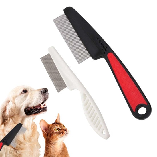 JUGUTA Pack of 2 Cat Combs, Stainless Steel Gentle Scalp Care, Cat Brush, Sturdy Durable Lice Comb, Dog Comb Suitable for Cleaning Cat and Dog Lice Tangles Flea and Other Dirt JUGUTA Pack of 2 Cat Combs, Stainless Steel Gentle Scalp Care, Cat Brush, Sturdy Durable Lice Comb, Dog Comb Suitable for Cleaning Cat and Dog Lice Tangles Flea and Other Dirt