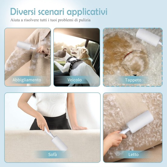 Lint Roller, 6 Rolls with 2 Dispensers, 1 Dust Cover, Extra Sticky Lint Roller, Clothes, Lint Roller for Clothes, Hair, Cat Hair, Dog Hair, 60 Sheets/Rolls Lint Roller, 6 Rolls with 2 Dispensers, 1 Dust Cover, Extra Sticky Lint Roller, Clothes, Lint Roller for Clothes, Hair, Cat Hair, Dog Hair, 60 Sheets/Rolls
