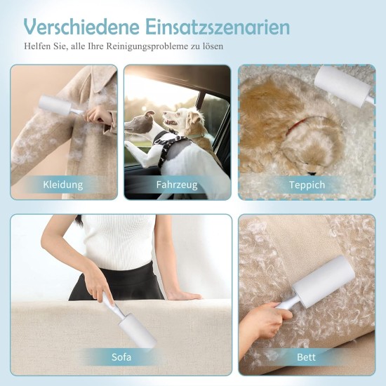 Lint Roller, 6 Rolls with 2 Dispensers, 1 Dust Cover, Extra Sticky Lint Roller, Clothes, Lint Roller for Clothes, Hair, Cat Hair, Dog Hair, 60 Sheets/Rolls Lint Roller, 6 Rolls with 2 Dispensers, 1 Dust Cover, Extra Sticky Lint Roller, Clothes, Lint Roller for Clothes, Hair, Cat Hair, Dog Hair, 60 Sheets/Rolls