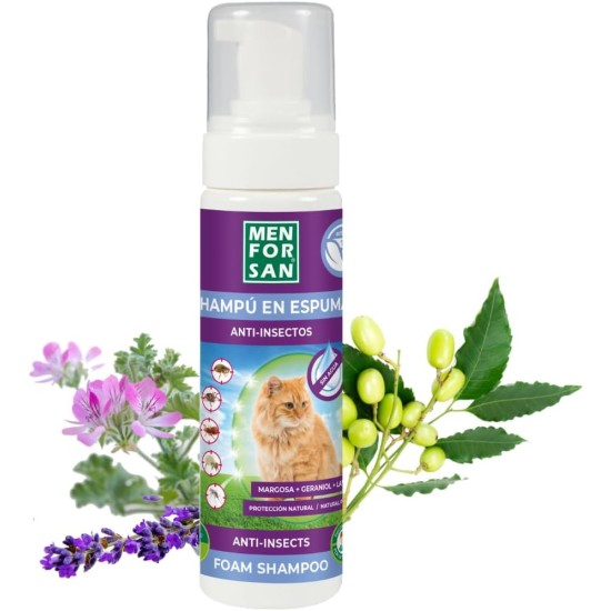 MENFORSAN Anti Insect Foam Shampoo for Cats 200ml MENFORSAN Anti Insect Foam Shampoo for Cats 200ml