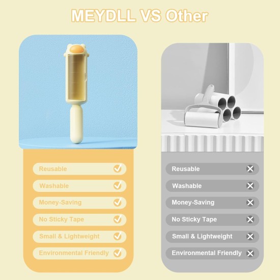 MEYDLL Pet Hair Remover Lint Roller for Cat Hair and Dog Hair Lint Brush Reusable Pet Hair Remover Brush for Pet Hair Dog Hair Cat Hair Lint Roller for Sofa Bed MEYDLL Pet Hair Remover Lint Roller for Cat Hair and Dog Hair Lint Brush Reusable Pet Hair Remover Brush for Pet Hair Dog Hair Cat Hair Lint Roller for Sofa Bed