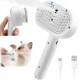 MOORSTDEL Steam Cat Brush, Micro Cleaning Brush for Cats, One-Touch Deshedding, Rechargeable Cat Hair Brush for Massage, Cleaning and Deflux MOORSTDEL Steam Cat Brush, Micro Cleaning Brush for Cats, One-Touch Deshedding, Rechargeable Cat Hair Brush for Massage, Cleaning and Deflux