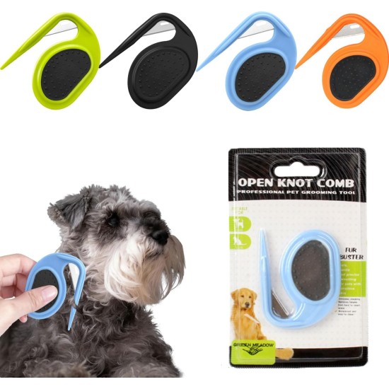 May Huang Cat Detangling Knife, Pack of 4 Knot Comb Hair Removal Tool, Multifunctional Hair Removal Comb, Portable Pet Comb, Dematting Comb for Undercoat & Tangles May Huang Cat Detangling Knife, Pack of 4 Knot Comb Hair Removal Tool, Multifunctional Hair Removal Comb, Portable Pet Comb, Dematting Comb for Undercoat & Tangles