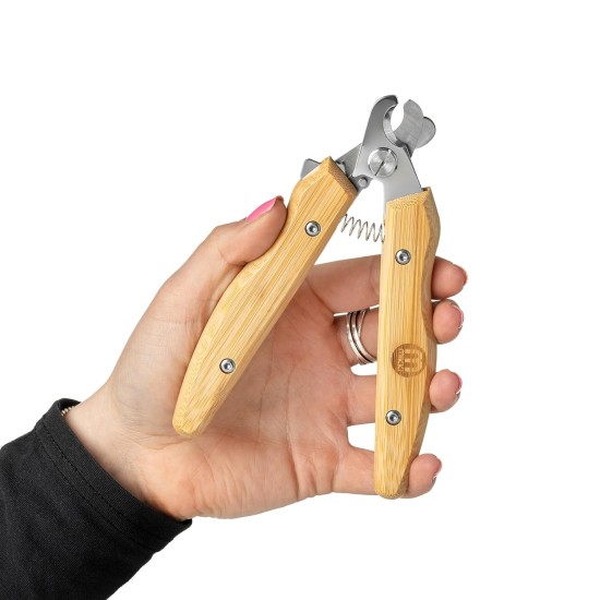 Mikki, Bamboo Dog & Cat Claw Clippers with Safety Stop to Reduce Risk of Overcutting, Micro Serrated Blades for a Clean Cut, Large Mikki, Bamboo Dog & Cat Claw Clippers with Safety Stop to Reduce Risk of Overcutting, Micro Serrated Blades for a Clean Cut, Large