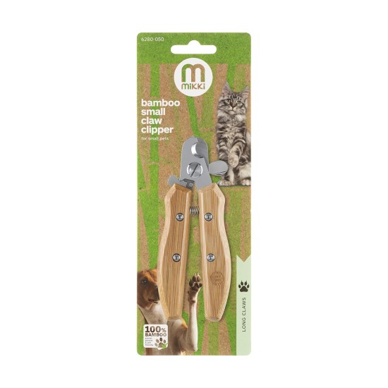 Mikki, Bamboo Dog & Cat Claw Clippers with Safety Stop to Reduce Risk of Overcutting, Micro Serrated Blades for a Clean Cut, Large Mikki, Bamboo Dog & Cat Claw Clippers with Safety Stop to Reduce Risk of Overcutting, Micro Serrated Blades for a Clean Cut, Large