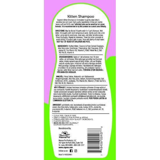 Natural Kitten Shampoo 354ml Natural Kitten Shampoo 354ml