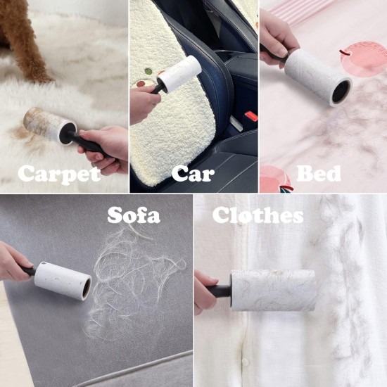 Nobleza Lint Brush Pet Hair, Reusable Lint Roller, Pet Hair Remover with Extremely Easy Cleaning, Self-Cleaning Pet Hair Remover for Cat Hair and Dog Hair Removal Nobleza Lint Brush Pet Hair, Reusable Lint Roller, Pet Hair Remover with Extremely Easy Cleaning, Self-Cleaning Pet Hair Remover for Cat Hair and Dog Hair Removal