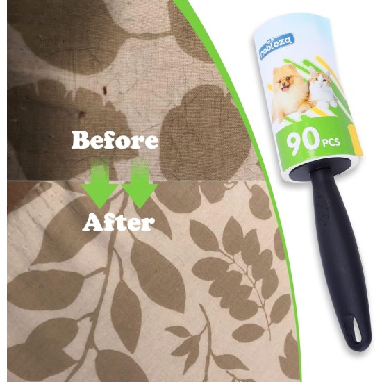Nobleza Lint Brush Pet Hair, Reusable Lint Roller, Pet Hair Remover with Extremely Easy Cleaning, Self-Cleaning Pet Hair Remover for Cat Hair and Dog Hair Removal Nobleza Lint Brush Pet Hair, Reusable Lint Roller, Pet Hair Remover with Extremely Easy Cleaning, Self-Cleaning Pet Hair Remover for Cat Hair and Dog Hair Removal