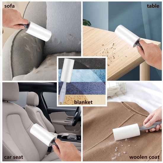 Omtofo 9 Rolls 540 Sheets Lint Roller with 1 Dust Cover + 1 Dispenser, Extra Sticky Lint Roller, Lint Roller Pet Hair, Lint Roller for Clothes, Hair, Sofa, Bed, Cat Hair, Dog Hair Omtofo 9 Rolls 540 Sheets Lint Roller with 1 Dust Cover + 1 Dispenser, Extra Sticky Lint Roller, Lint Roller Pet Hair, Lint Roller for Clothes, Hair, Sofa, Bed, Cat Hair, Dog Hair