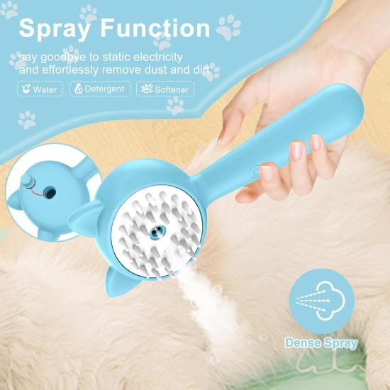 Osinaga Cat Brush, Universal Pet Brush, Cat Brush Long and Short Hair, Cat Hair Brush for Removing Loose Fur and Massage, Cat Brush with Steam 3-in-1 Osinaga Cat Brush, Universal Pet Brush, Cat Brush Long and Short Hair, Cat Hair Brush for Removing Loose Fur and Massage, Cat Brush with Steam 3-in-1
