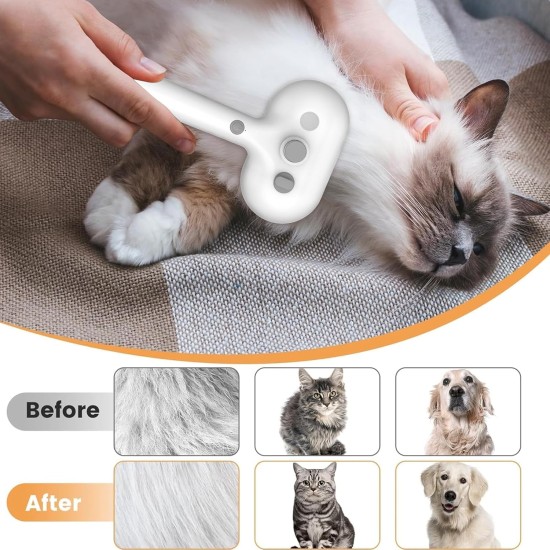 Osinaga Cat Brush, Universal Pet Brush, Cat Brush Long and Short Hair, Cat Hair Brush for Removing Loose Fur and Massage, Cat Brush with Steam 3-in-1 Osinaga Cat Brush, Universal Pet Brush, Cat Brush Long and Short Hair, Cat Hair Brush for Removing Loose Fur and Massage, Cat Brush with Steam 3-in-1