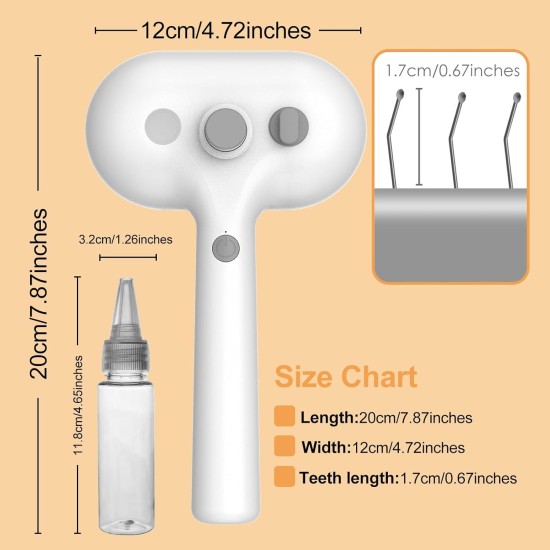 Osinaga Cat Brush, Universal Pet Brush, Cat Brush Long and Short Hair, Cat Hair Brush for Removing Loose Fur and Massage, Cat Brush with Steam 3-in-1 Osinaga Cat Brush, Universal Pet Brush, Cat Brush Long and Short Hair, Cat Hair Brush for Removing Loose Fur and Massage, Cat Brush with Steam 3-in-1