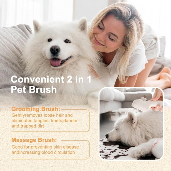 Osinaga Cat Brush, Universal Pet Brush, Cat Brush Long and Short Hair, Cat Hair Brush for Removing Loose Fur and Massage, Cat Brush with Steam 3-in-1 Osinaga Cat Brush, Universal Pet Brush, Cat Brush Long and Short Hair, Cat Hair Brush for Removing Loose Fur and Massage, Cat Brush with Steam 3-in-1