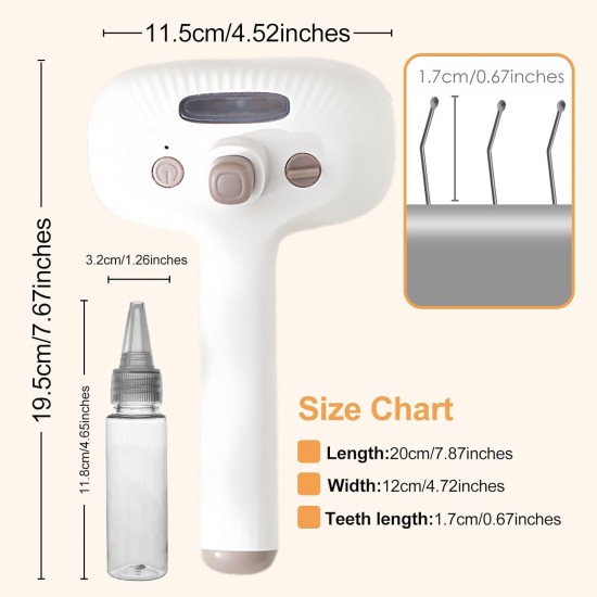 Osinaga Cat Brush, Universal Pet Brush, Cat Brush Long and Short Hair, Cat Hair Brush for Removing Loose Fur and Massage, Cat Brush with Steam 3-in-1 Osinaga Cat Brush, Universal Pet Brush, Cat Brush Long and Short Hair, Cat Hair Brush for Removing Loose Fur and Massage, Cat Brush with Steam 3-in-1