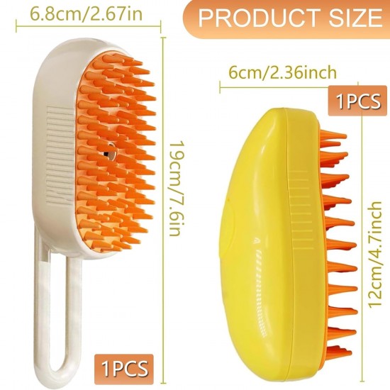 Pack of 2 Cat Brush with Steam 3 in 1 Cat Brush with Steam Steamy Brush Cat with Water Cat Steam Brush Multifunctional Dog Steam Brush for Cats and Dogs for Hair Removal Pack of 2 Cat Brush with Steam 3 in 1 Cat Brush with Steam Steamy Brush Cat with Water Cat Steam Brush Multifunctional Dog Steam Brush for Cats and Dogs for Hair Removal