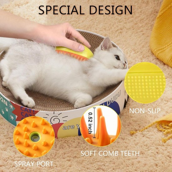Pack of 2 Cat Brush with Steam 3 in 1 Cat Brush with Steam Steamy Brush Cat with Water Cat Steam Brush Multifunctional Dog Steam Brush for Cats and Dogs for Hair Removal Pack of 2 Cat Brush with Steam 3 in 1 Cat Brush with Steam Steamy Brush Cat with Water Cat Steam Brush Multifunctional Dog Steam Brush for Cats and Dogs for Hair Removal