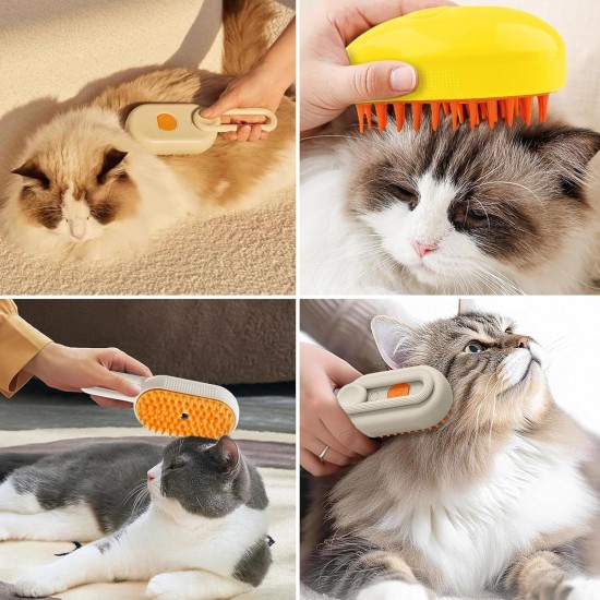 Pack of 2 Cat Brush with Steam 3 in 1 Cat Brush with Steam Steamy Brush Cat with Water Cat Steam Brush Multifunctional Dog Steam Brush for Cats and Dogs for Hair Removal Pack of 2 Cat Brush with Steam 3 in 1 Cat Brush with Steam Steamy Brush Cat with Water Cat Steam Brush Multifunctional Dog Steam Brush for Cats and Dogs for Hair Removal