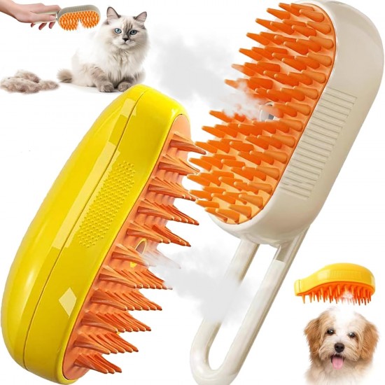 Pack of 2 Cat Brush with Steam 3 in 1 Cat Brush with Steam Steamy Brush Cat with Water Cat Steam Brush Multifunctional Dog Steam Brush for Cats and Dogs for Hair Removal Pack of 2 Cat Brush with Steam 3 in 1 Cat Brush with Steam Steamy Brush Cat with Water Cat Steam Brush Multifunctional Dog Steam Brush for Cats and Dogs for Hair Removal