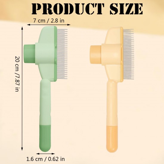 Pack of 2 Fellblitz Cat Brush with Release Button, Self-Cleaning Flea Comb for Cats and Dogs, Self-Cleaning Cat Comb, Self-Cleaning Flea Comb for Pets Pack of 2 Fellblitz Cat Brush with Release Button, Self-Cleaning Flea Comb for Cats and Dogs, Self-Cleaning Cat Comb, Self-Cleaning Flea Comb for Pets