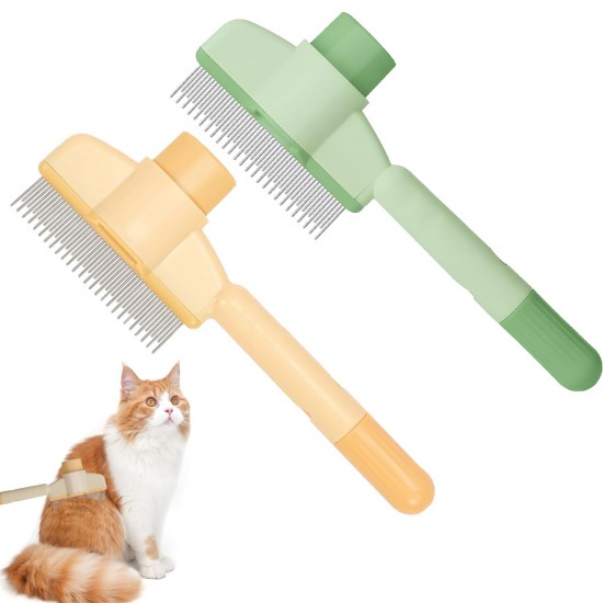 Pack of 2 Fellblitz Cat Brush with Release Button, Self-Cleaning Flea Comb for Cats and Dogs, Self-Cleaning Cat Comb, Self-Cleaning Flea Comb for Pets Pack of 2 Fellblitz Cat Brush with Release Button, Self-Cleaning Flea Comb for Cats and Dogs, Self-Cleaning Cat Comb, Self-Cleaning Flea Comb for Pets