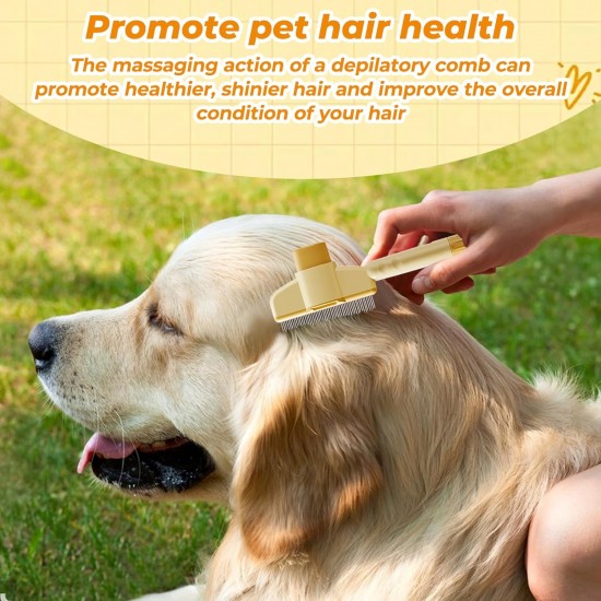 Pack of 2 Flea Combs Dogs - Self-Cleaning Care Comb for Dogs and Cats, Fur Miracle Brush Dog, Paw Moon Brush (Green + Yellow) Pack of 2 Flea Combs Dogs - Self-Cleaning Care Comb for Dogs and Cats, Fur Miracle Brush Dog, Paw Moon Brush (Green + Yellow)