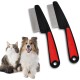Pack of 2 Pet Flea Combs, 18 cm Cat Dog Lice Comb, Professional Flea Comb for Cats/Dogs, Stainless Steel Dust Comb with Fine Teeth, Pet Flea Removal Comb, Effective Against Fleas/Nits/Dirt/Ticks