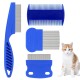 Pack of 4 Flea Combs for Cats, Flea Comb for Cats and Dogs (Blue), Flea Comb Dogs, Flea Comb, Metal Flea Comb, Cats for Dogs and Cats, Effective Against Fleas and Lice Professional Flea Comb