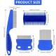 Pack of 4 Flea Combs for Cats, Flea Comb for Cats and Dogs (Blue), Flea Comb Dogs, Flea Comb, Metal Flea Comb, Cats for Dogs and Cats, Effective Against Fleas and Lice Professional Flea Comb