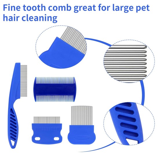 Pack of 4 Flea Combs for Cats, Flea Comb for Cats and Dogs (Blue), Flea Comb Dogs, Flea Comb, Metal Flea Comb, Cats for Dogs and Cats, Effective Against Fleas and Lice Professional Flea Comb Pack of 4 Flea Combs for Cats, Flea Comb for Cats and Dogs (Blue), Flea Comb Dogs, Flea Comb, Metal Flea Comb, Cats for Dogs and Cats, Effective Against Fleas and Lice Professional Flea Comb