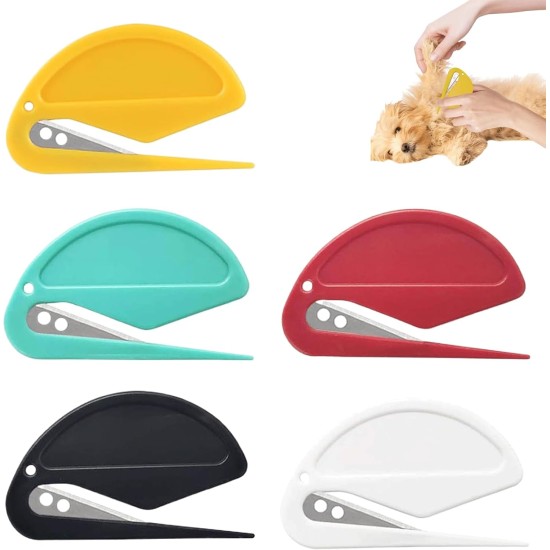 Pack of 5 Cat Detangling Knotting Comb, Detangler with Steel Blade, Cat Long Hair, Knot Remover Cat, Knot Comb for Cats, for Removes Tangles and Hair Loss Pack of 5 Cat Detangling Knotting Comb, Detangler with Steel Blade, Cat Long Hair, Knot Remover Cat, Knot Comb for Cats, for Removes Tangles and Hair Loss