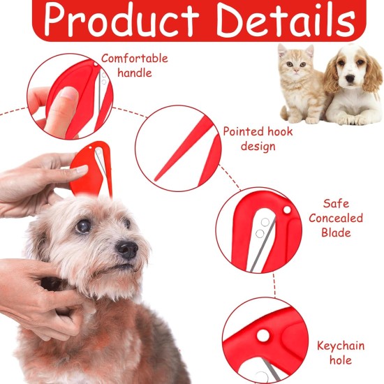 Pack of 5 Cat Detangling Knotting Comb, Detangler with Steel Blade, Cat Long Hair, Knot Remover Cat, Knot Comb for Cats, for Removes Tangles and Hair Loss Pack of 5 Cat Detangling Knotting Comb, Detangler with Steel Blade, Cat Long Hair, Knot Remover Cat, Knot Comb for Cats, for Removes Tangles and Hair Loss