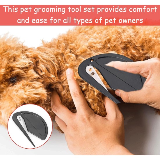 Pack of 5 Cat Detangling Knotting Comb, Detangler with Steel Blade, Cat Long Hair, Knot Remover Cat, Knot Comb for Cats, for Removes Tangles and Hair Loss Pack of 5 Cat Detangling Knotting Comb, Detangler with Steel Blade, Cat Long Hair, Knot Remover Cat, Knot Comb for Cats, for Removes Tangles and Hair Loss