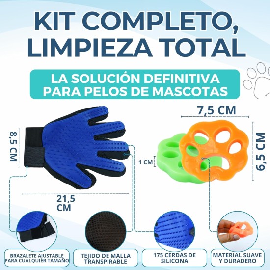 Pet Hair Removal Kit + Comb + Hair Bands for Washing Machine | Fur Remover for All Types of Surfaces, Washable and Reusable Pet Hair Removal Kit + Comb + Hair Bands for Washing Machine | Fur Remover for All Types of Surfaces, Washable and Reusable