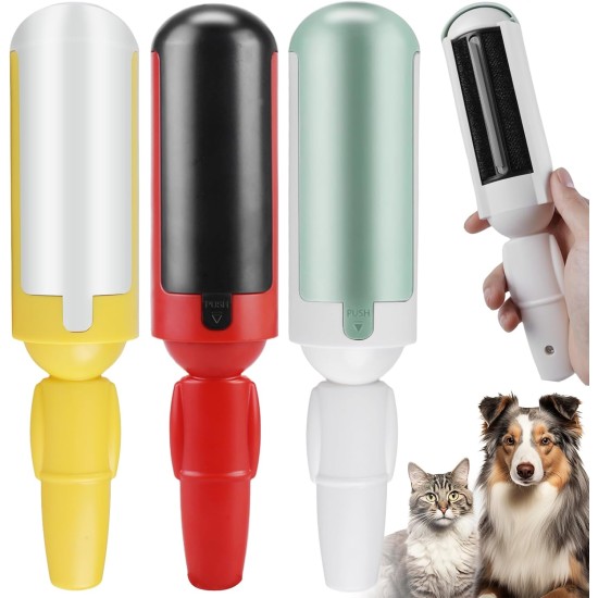 Pet Hair Remover Lint Roller, Lint Brush for Pet Hair, Cat Hair Remover, Lint Remover, Reusable for Dog Hair, Cat Hair, Clothes, Sofa, Car, Bed, Carpet, Scratching Post, Pack of 3 Pet Hair Remover Lint Roller, Lint Brush for Pet Hair, Cat Hair Remover, Lint Remover, Reusable for Dog Hair, Cat Hair, Clothes, Sofa, Car, Bed, Carpet, Scratching Post, Pack of 3