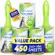 PetLovers Extra Sticky Lint Roller Mega Value Set 450 Sheets for Pet Hair Removal, Lint Remover Dog and Cat, 5 Pieces, Green PetLovers Extra Sticky Lint Roller Mega Value Set 450 Sheets for Pet Hair Removal, Lint Remover Dog and Cat, 5 Pieces, Green