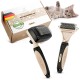 Pretty Paw ® Professional Cat Brush Set, Cat Care Set, 100% Hygiene & Comfort Thanks to Rounded Massage Bristles, Brush for Optimal Short and Long Hair, Undercoat Brush