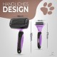 Pretty Paw ® Professional Cat Brush Set, Cat Care Set, 100% Hygiene & Comfort Thanks to Rounded Massage Bristles, Brush for Optimal Short and Long Hair, Undercoat Brush
