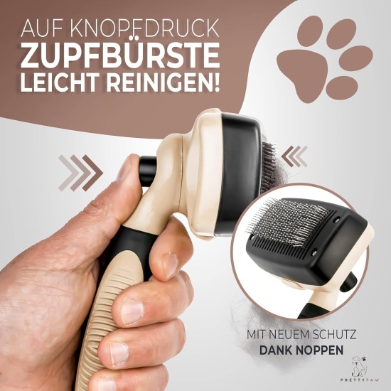 Pretty Paw ® Professional Cat Brush Set, Cat Care Set, 100% Hygiene & Comfort Thanks to Rounded Massage Bristles, Brush for Optimal Short and Long Hair, Undercoat Brush Pretty Paw ® Professional Cat Brush Set, Cat Care Set, 100% Hygiene & Comfort Thanks to Rounded Massage Bristles, Brush for Optimal Short and Long Hair, Undercoat Brush