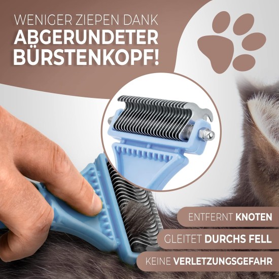 Pretty Paw® Cat Brush for Gentle and Precise Hair Removal, Suitable as a Cat Brush Long Hair & Cat Brush Short Hair Against Tangles, Comfortable Massaging Undercoat Brush Cat Pretty Paw® Cat Brush for Gentle and Precise Hair Removal, Suitable as a Cat Brush Long Hair & Cat Brush Short Hair Against Tangles, Comfortable Massaging Undercoat Brush Cat