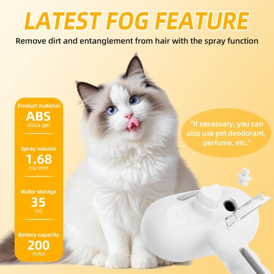 RCIDOS Steamy Cat Brush with Steam, Multifunctional Cat Spray Massage Comb, Steamy Cat Brush, Eliminate Flying Hair with One Button for Cats and Dogs (Pink) RCIDOS Steamy Cat Brush with Steam, Multifunctional Cat Spray Massage Comb, Steamy Cat Brush, Eliminate Flying Hair with One Button for Cats and Dogs (Pink)
