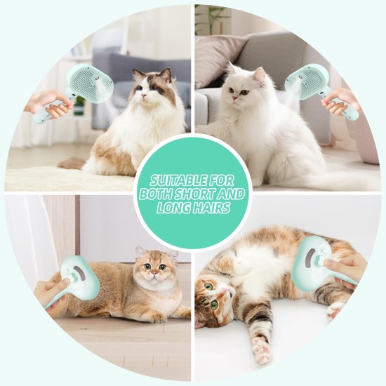 RCIDOS Steamy Cat Brush with Steam, Multifunctional Cat Spray Massage Comb, Steamy Cat Brush, Eliminate Flying Hair with One Button for Cats and Dogs (Pink) RCIDOS Steamy Cat Brush with Steam, Multifunctional Cat Spray Massage Comb, Steamy Cat Brush, Eliminate Flying Hair with One Button for Cats and Dogs (Pink)