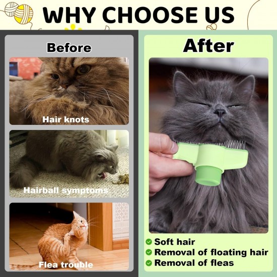 Redreo Fellblitz Brush for Cat, Cat Brush for Fur Brush & Pet Care, Cat Comb with Rounded Metal Tines for Gentle Care Redreo Fellblitz Brush for Cat, Cat Brush for Fur Brush & Pet Care, Cat Comb with Rounded Metal Tines for Gentle Care