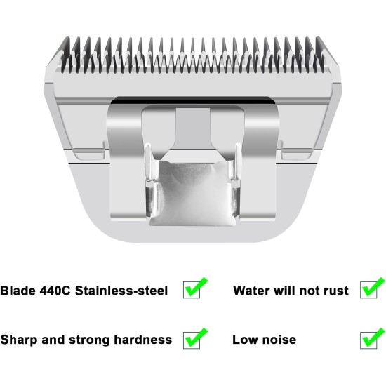 Removable Blades for Dog Grooming with 5/8 Wide Toe, Compatible with Heiniger/Moser Max45/Andis/Oster A5 Clippers, Cutting Length 1/32 Inch Removable Blades for Dog Grooming with 5/8 Wide Toe, Compatible with Heiniger/Moser Max45/Andis/Oster A5 Clippers, Cutting Length 1/32 Inch