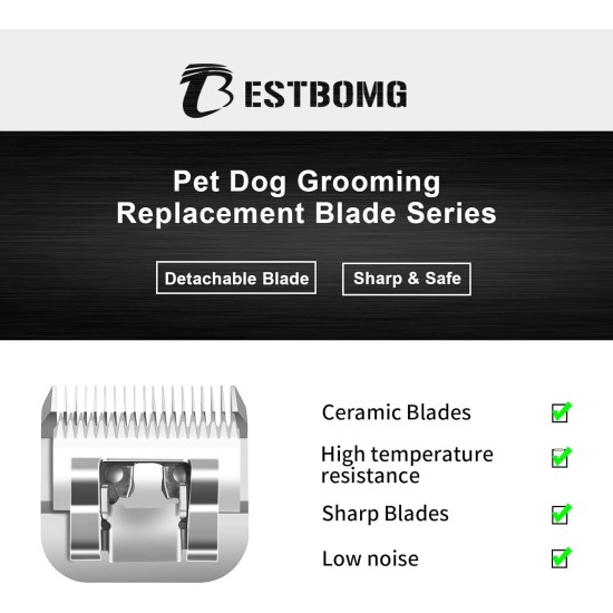 Removable Blades for Dog Grooming with 5/8 Wide Toe, Compatible with Heiniger/Moser Max45/Andis/Oster A5 Clippers, Cutting Length 1/32 Inch Removable Blades for Dog Grooming with 5/8 Wide Toe, Compatible with Heiniger/Moser Max45/Andis/Oster A5 Clippers, Cutting Length 1/32 Inch