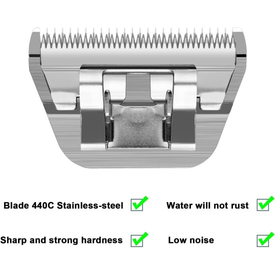 Removable Blades for Dog Grooming with 5/8 Wide Toe, Compatible with Heiniger/Moser Max45/Andis/Oster A5 Clippers, Cutting Length 1/32 Inch Removable Blades for Dog Grooming with 5/8 Wide Toe, Compatible with Heiniger/Moser Max45/Andis/Oster A5 Clippers, Cutting Length 1/32 Inch