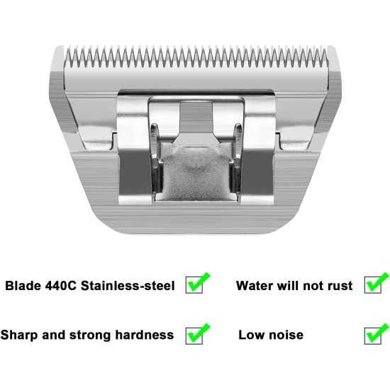 Removable Blades for Dog Grooming with 5/8 Wide Toe, Compatible with Heiniger/Moser Max45/Andis/Oster A5 Clippers, Cutting Length 1/32 Inch Removable Blades for Dog Grooming with 5/8 Wide Toe, Compatible with Heiniger/Moser Max45/Andis/Oster A5 Clippers, Cutting Length 1/32 Inch