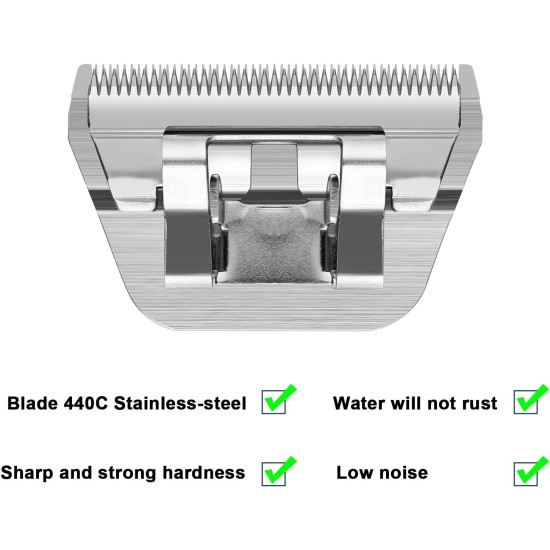 Removable Blades for Dog Grooming with 5/8 Wide Toe, Compatible with Heiniger/Moser Max45/Andis/Oster A5 Clippers, Cutting Length 1/32 Inch Removable Blades for Dog Grooming with 5/8 Wide Toe, Compatible with Heiniger/Moser Max45/Andis/Oster A5 Clippers, Cutting Length 1/32 Inch